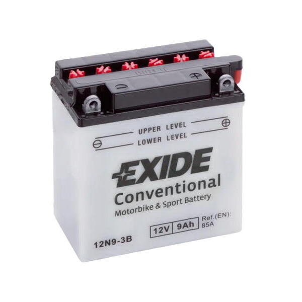 Motobaterie EXIDE BIKE Conventional 9Ah, 12V, YB9L-B / 12N9-3B