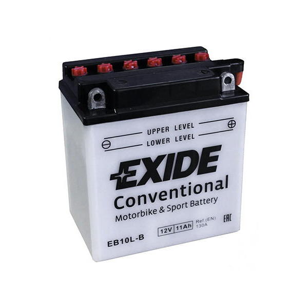 Motobaterie EXIDE BIKE Conventional EB10L-B, 12V, 11Ah, 130A