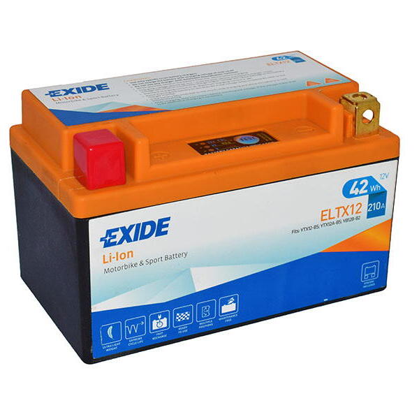 Motobaterie EXIDE BIKE Li-Ion 3,5Ah, 12V, ELTX12