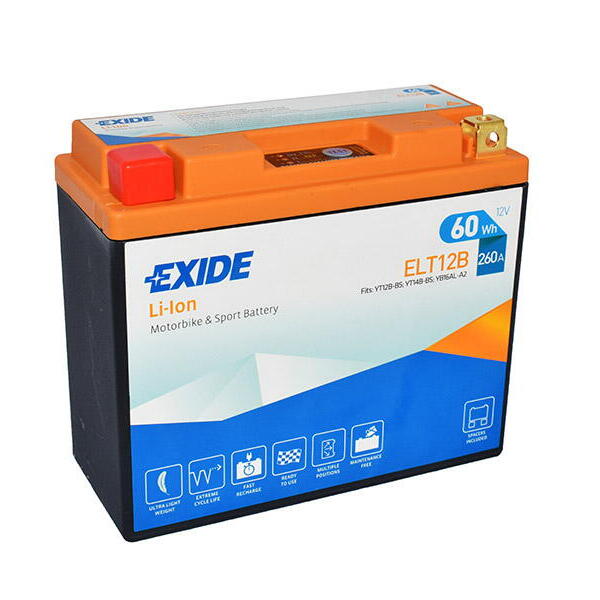 Motobaterie EXIDE BIKE Li-Ion 5Ah, 12V, ELT12B