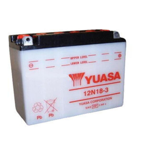 Motobaterie YUASA (originál) 12N18-3, 12V,  18Ah