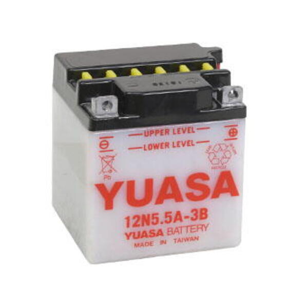 Motobaterie YUASA (originál) 12N5,5A-3B, 12V, 5.5Ah
