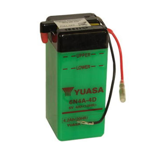 Motobaterie YUASA (originál) 6N4B-2A, 6V, 4Ah