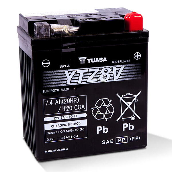 Motobaterie YUASA (originál, factory activated) YTZ8V, 12V,  7Ah