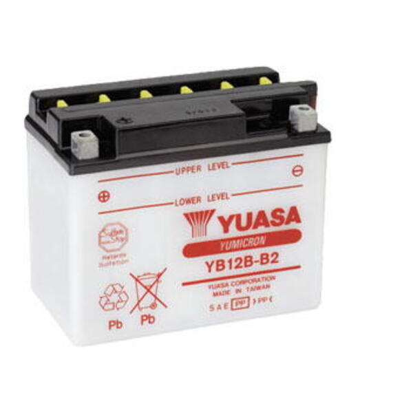 Motobaterie YUASA (originál) YB12B-B2, 12V,  12Ah