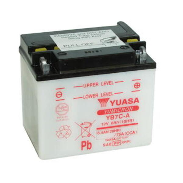 Motobaterie YUASA (originál) YB7C-A, 12V,  8Ah