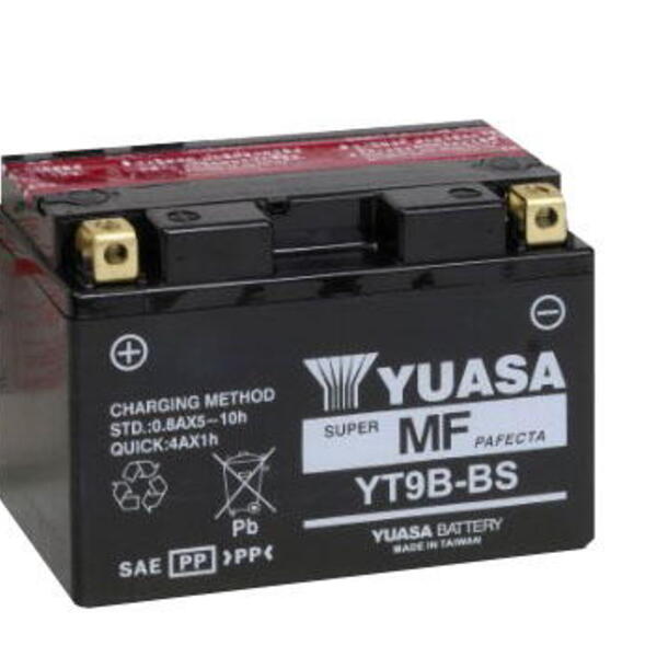 Motobaterie YUASA (originál) YT9B-BS, 12V,  8Ah