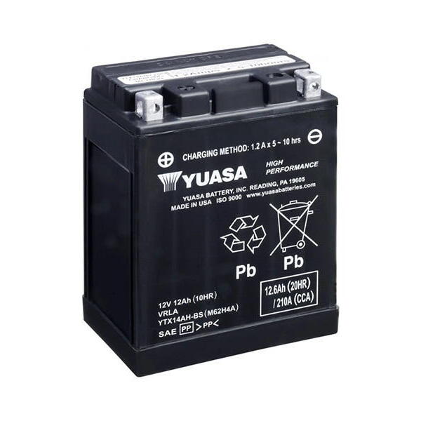 Motobaterie YUASA (originál) YTX14AH-BS, 12V,  12Ah