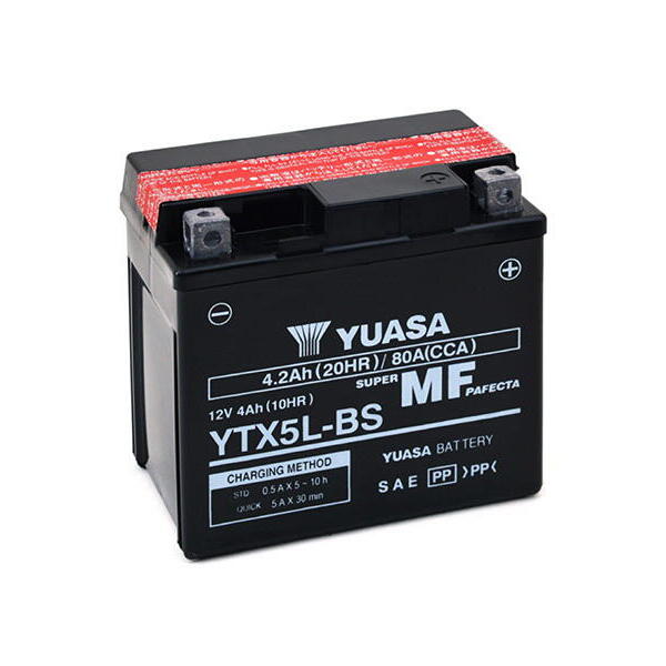 Motobaterie YUASA (originál) YTX5L-BS, 12V,  4Ah