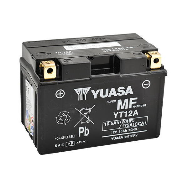 Motobaterie YUASA YT12A (factory activated), 12V, 10Ah