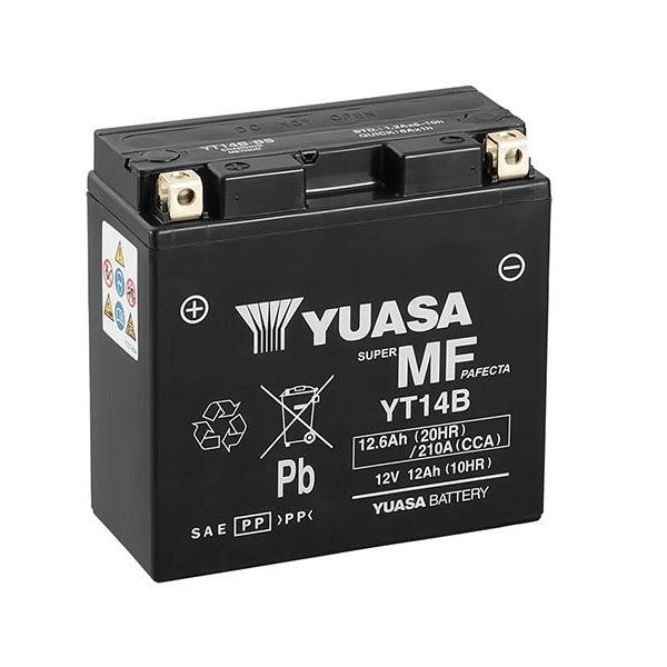 Motobaterie YUASA YT14B (factory activated), 12V, 12Ah