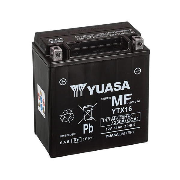 Motobaterie YUASA YTX16 (factory activated), 12V, 14Ah