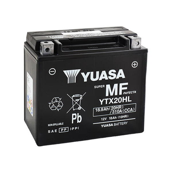 Motobaterie YUASA YTX20HL (factory activated), 12V, 18Ah