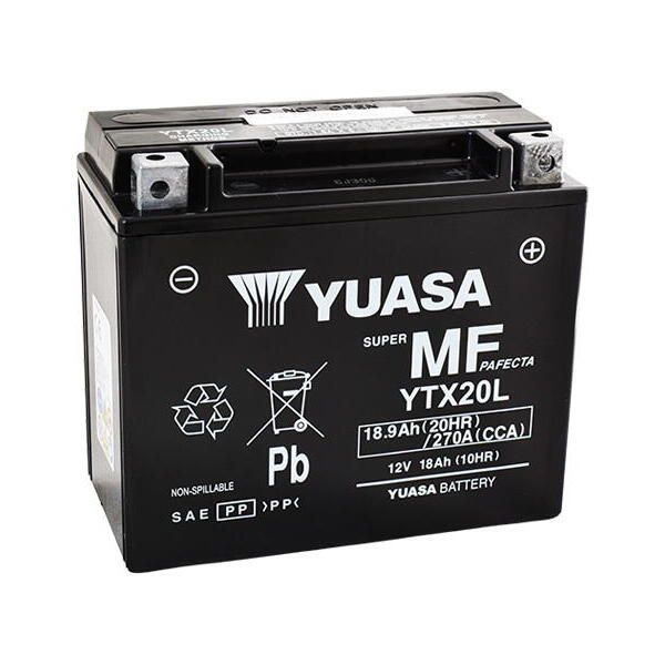 Motobaterie YUASA YTX20L (factory activated), 12V, 18Ah