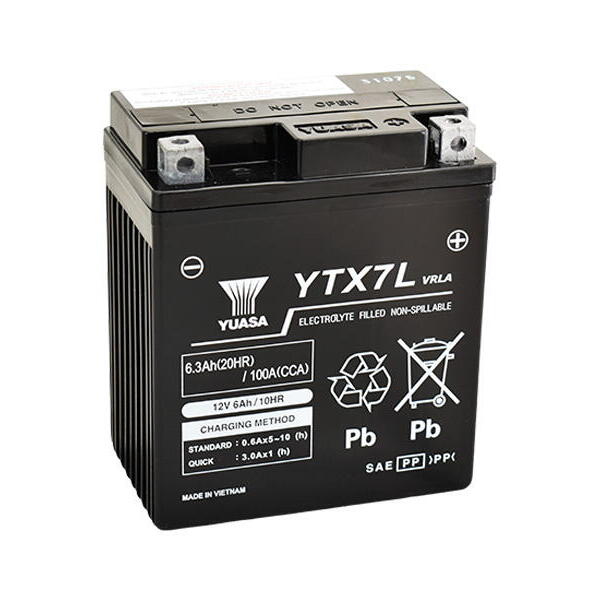 Motobaterie YUASA YTX7L (factory activated), 12V, 6Ah