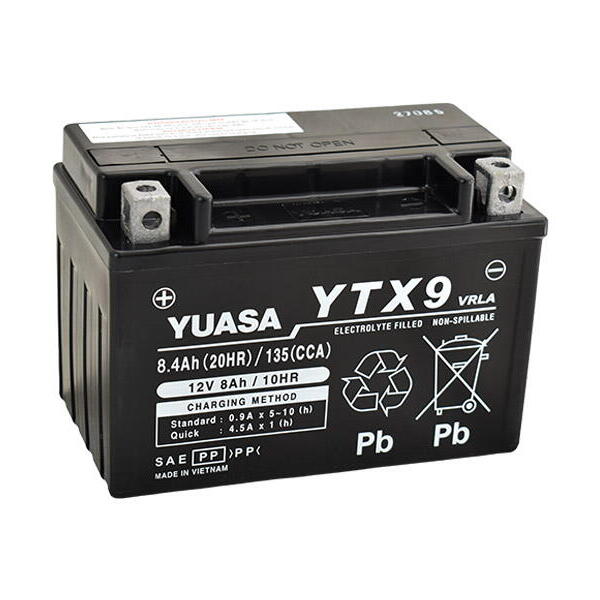 Motobaterie YUASA YTX9 (factory activated), 12V, 8Ah