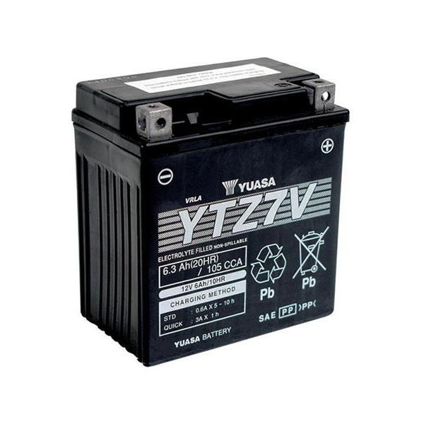 Motobaterie YUASA YTZ7V (factory activated), 12V, 6Ah