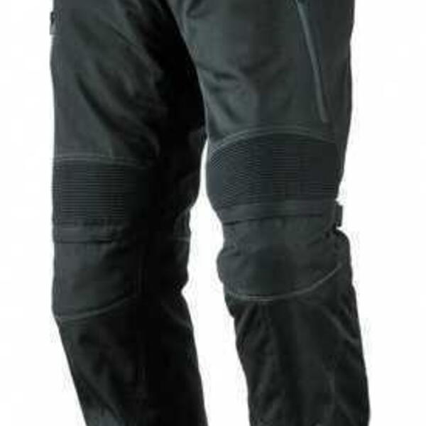 NERVE Spider černé textilní cestovní kalhoty s kšandama na motorku L