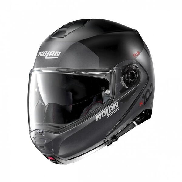 NOLAN N100-5 Plus Distinctive N-Com Flat Black 21 vyklápěcí helma 3XL