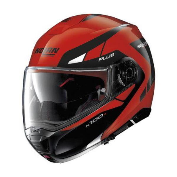 Nolan N100-5 Plus Milestone N-Com Corsa Red 54 výklopná helma 3XL