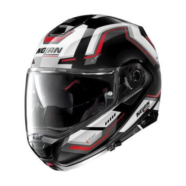 Nolan N100-5 Upwind Glossy Black N-Com 61 výklopná helma XL