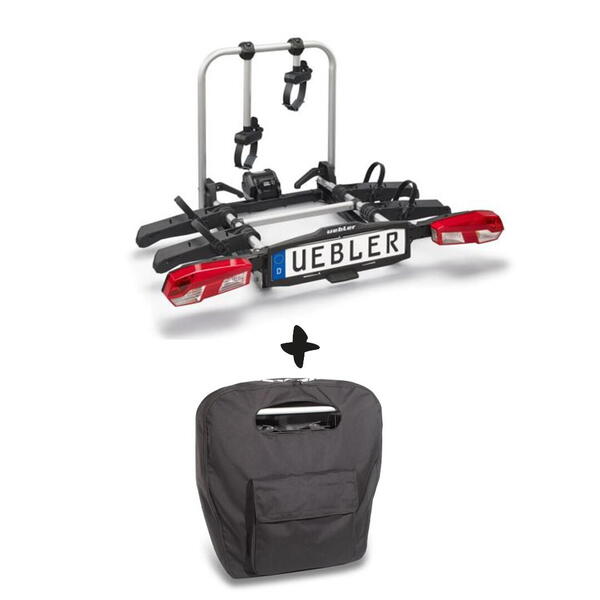 Nosič kol na tažné zařízení UEBLER H21 Z pro 2 kola – 90° výklop + transportní taška