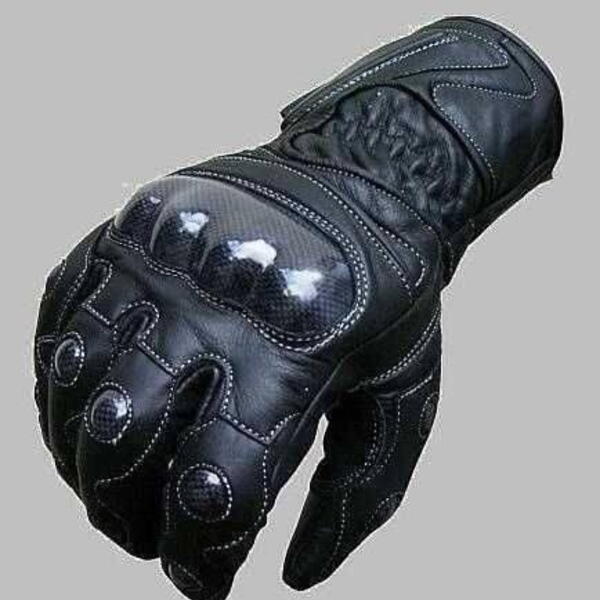 NTX 50 černé kožené rukavice na motorku s kevlarovým chráničem S