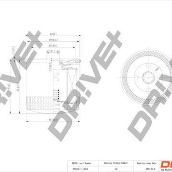 Olejový filtr DRIVE DP1110.11.0015