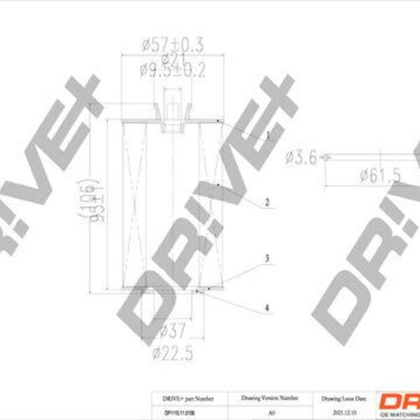 Olejový filtr DRIVE DP1110.11.0158