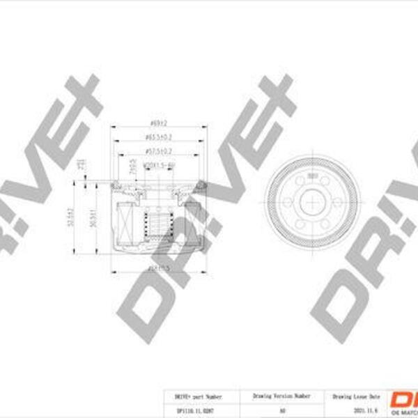 Olejový filtr DRIVE DP1110.11.0287
