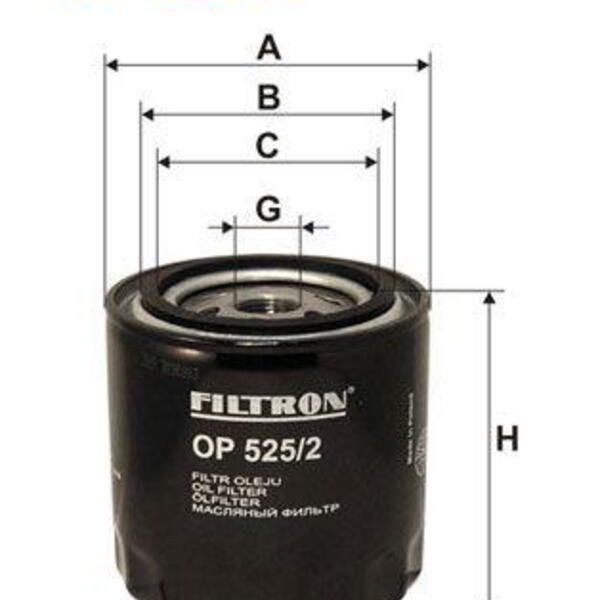 Olejový filtr FILTRON OP 525/2 OP 525/2