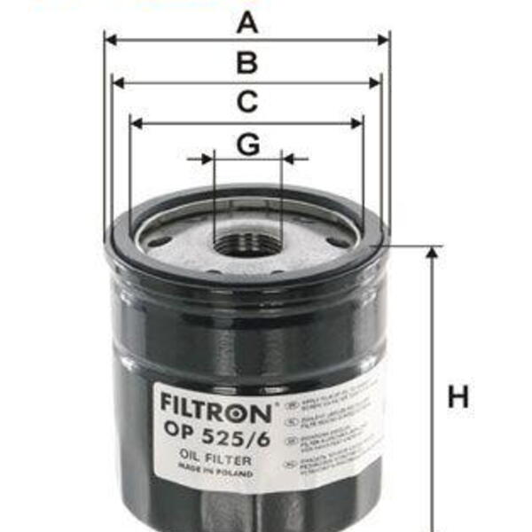 Olejový filtr FILTRON OP 525/6