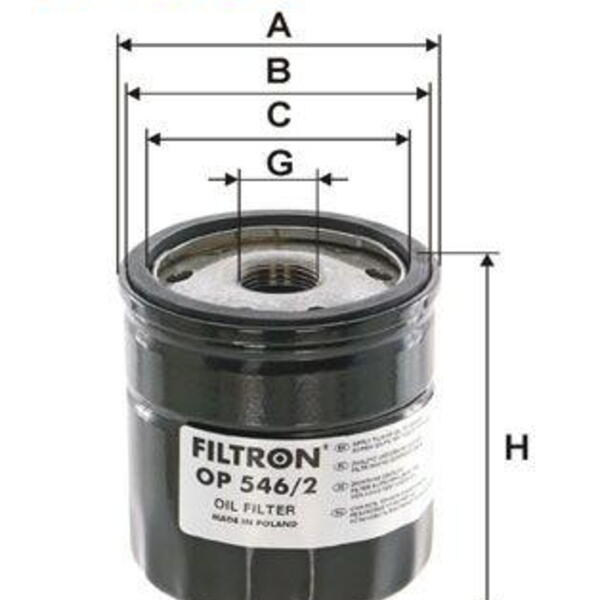 Olejový filtr FILTRON OP 546/2