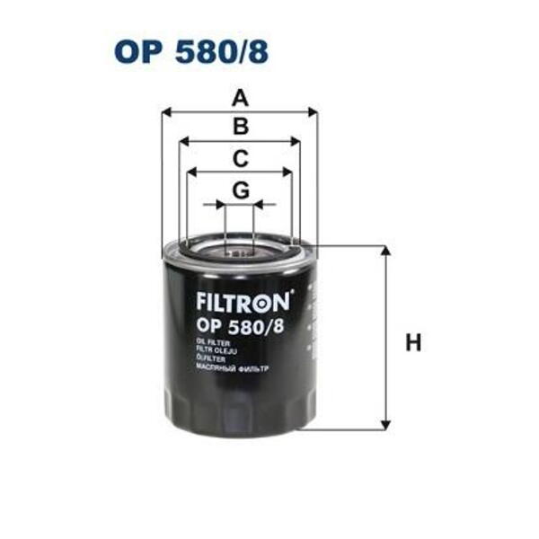 Olejový filtr FILTRON OP 580/8