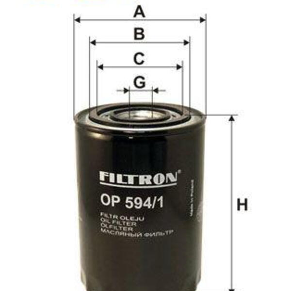 Olejový filtr FILTRON OP 594/1