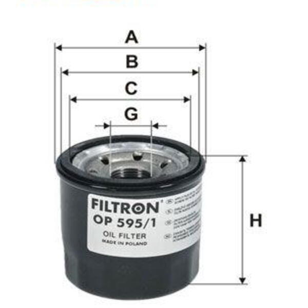 Olejový filtr FILTRON OP 595/1