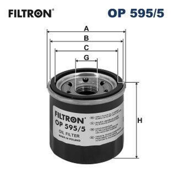 Olejový filtr FILTRON OP 595/5