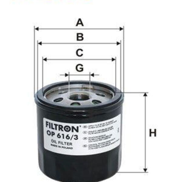 Olejový filtr FILTRON OP 616/3