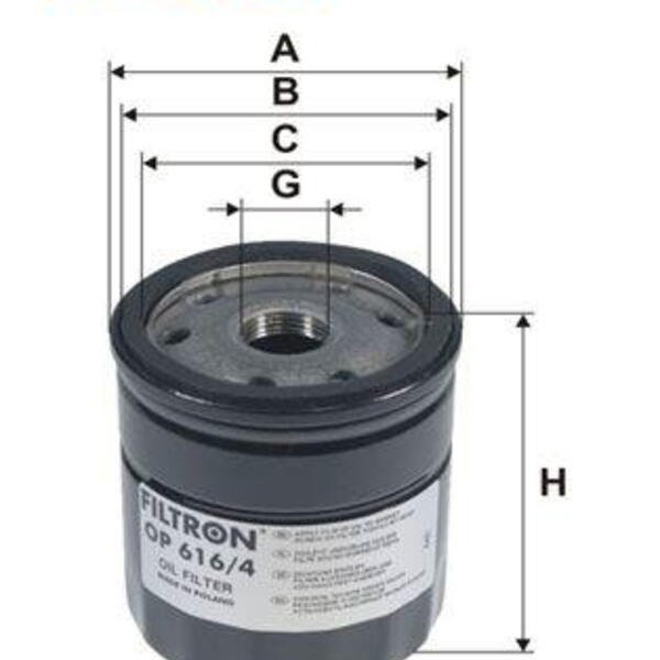 Olejový filtr FILTRON OP 616/4
