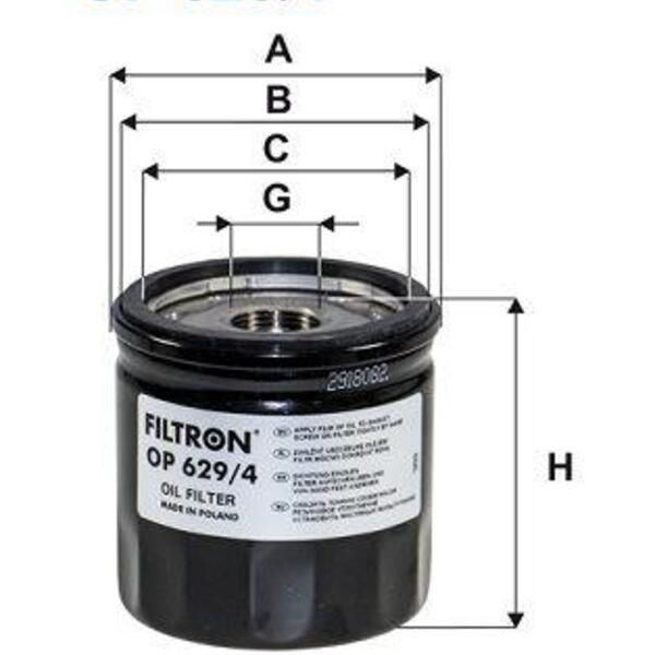Olejový filtr FILTRON OP 629/4