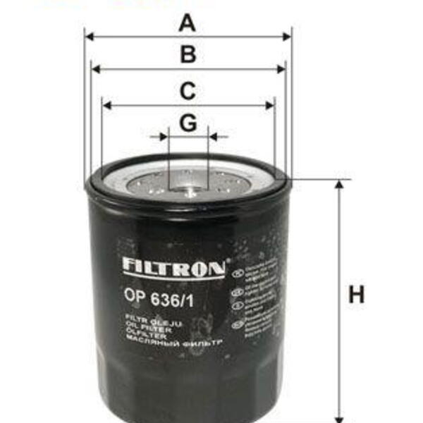 Olejový filtr FILTRON OP 636/1