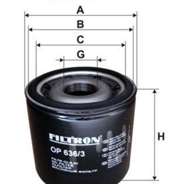 Olejový filtr FILTRON OP 636/3