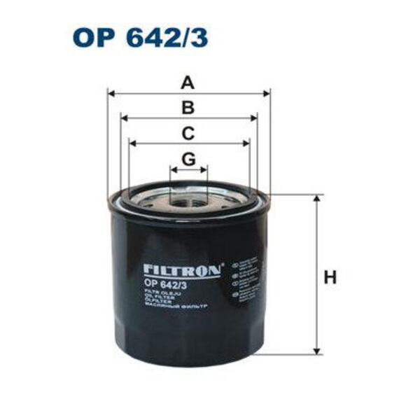 Olejový filtr FILTRON OP 642/3