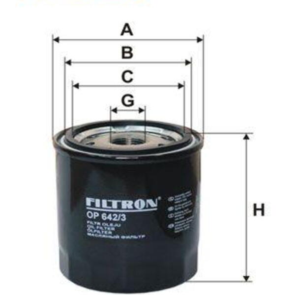 Olejový filtr FILTRON OP 642/3