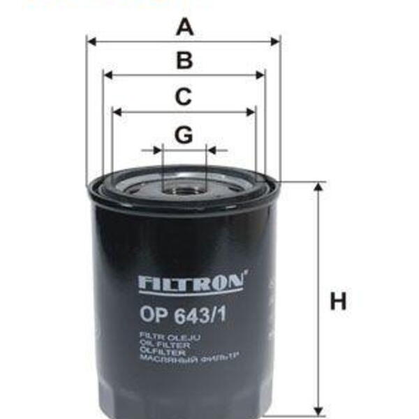 Olejový filtr FILTRON OP 643/1