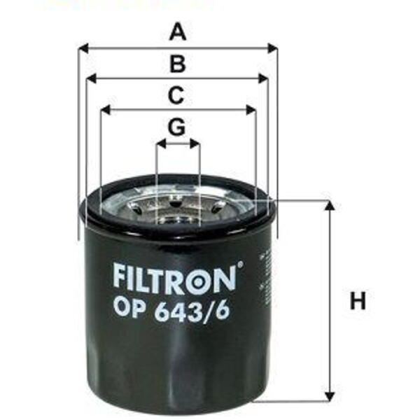 Olejový filtr FILTRON OP 643/6