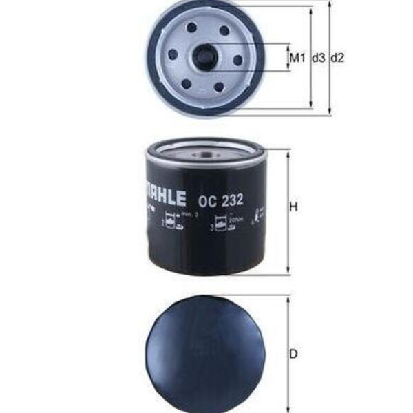 Olejový filtr MAHLE OC 232