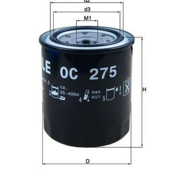 Olejový filtr MAHLE OC 275