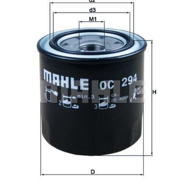 Olejový filtr MAHLE OC 294