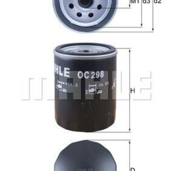 Olejový filtr MAHLE OC 298 OC 298